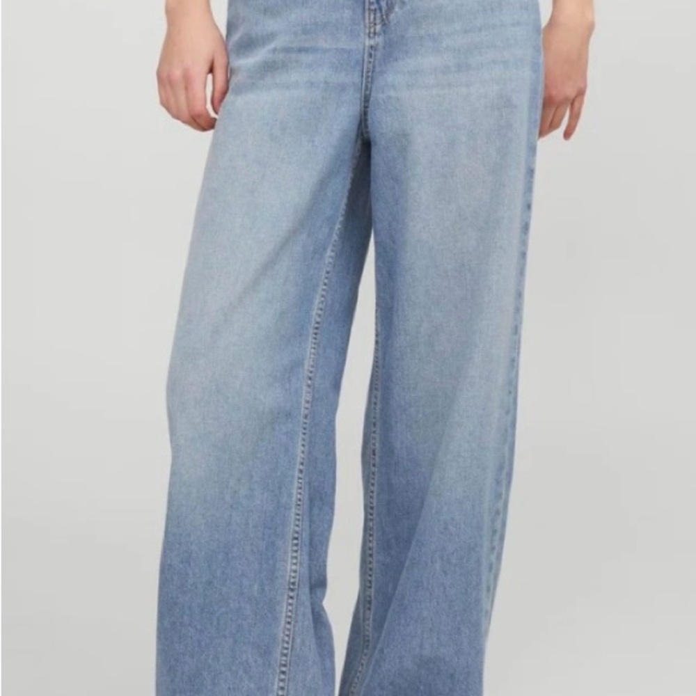 Jack & Jones Women’s JX Tokyo Wide Leg High Waisted Light Blue Denim Jeans R6078